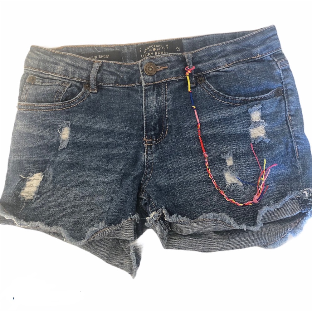 LUCKY BRAND Distressed Riley Shorts 12 (Girls)